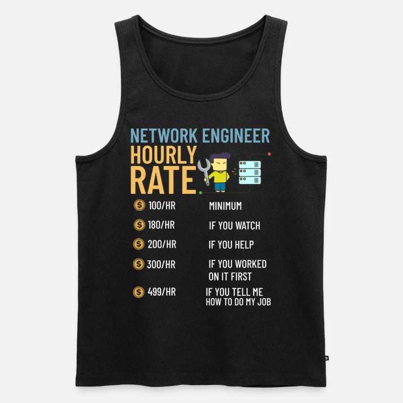 Netzwerkingenieur Network Engineer Computer - Men's Premium Organic Tank Top - black