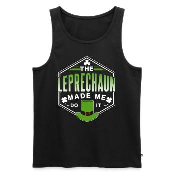 The Leprechaun forced me to do so Ire Kobold - Men's Premium Organic Tank Top - black - Front - AI Model Male 178 light (178cm)