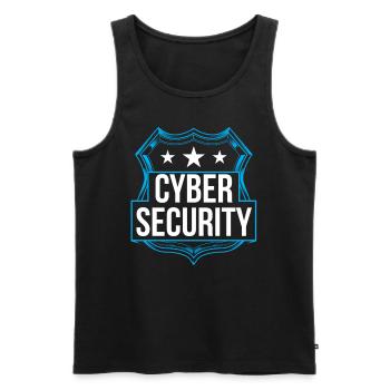 Cybersecurity Hacker IT Security Hack Hacking - Men's Premium Organic Tank Top - black - Front - Michal (187cm)