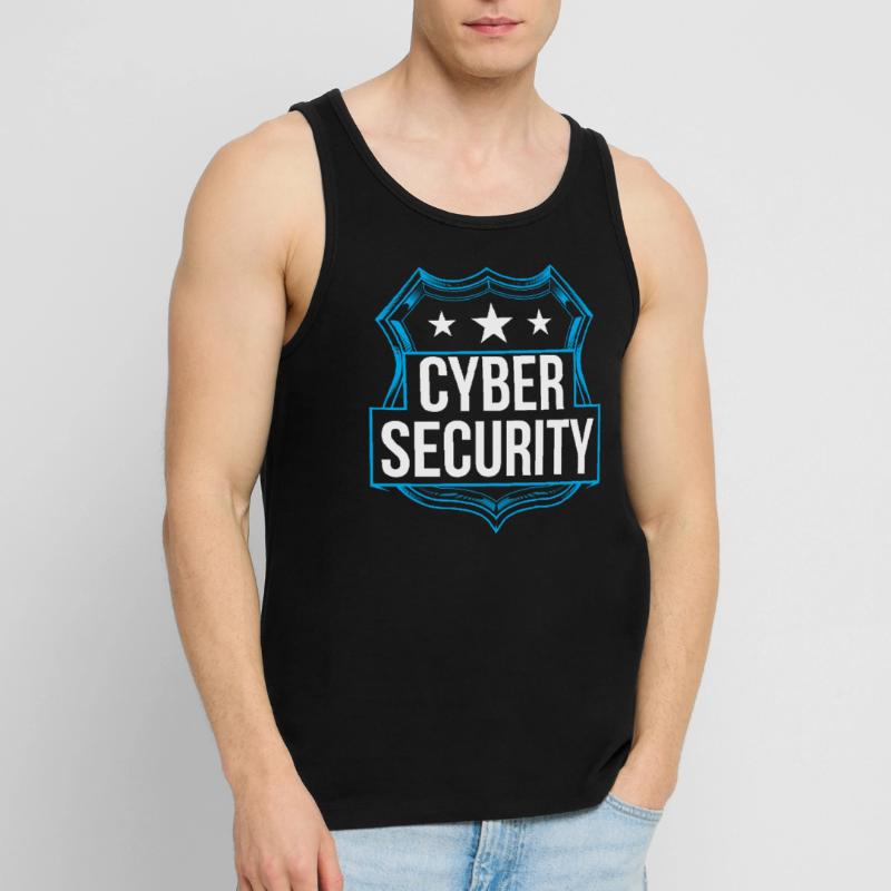 Cybersecurity Hacker IT Security Hack Hacking Men's Premium Organic Tank Top