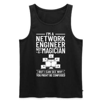 Netzwerkingenieur Network Engineer Computer - Männer Premium Bio Tank Top - Schwarz - Vorne - Michal (187cm)