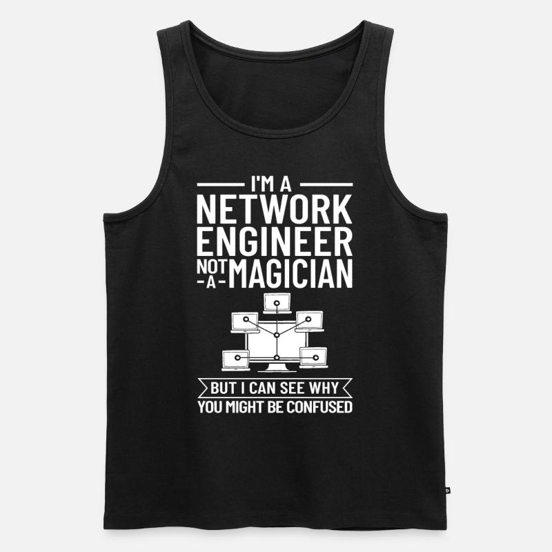 Netzwerkingenieur Network Engineer Computer - Men's Premium Organic Tank Top - black