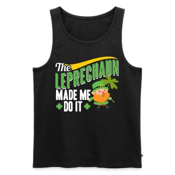 Der Leprechaun Hat Mich Dazu Gezwungen Kobold Ire - Männer Premium Bio Tank Top - Schwarz - Vorne - Michal (187cm)