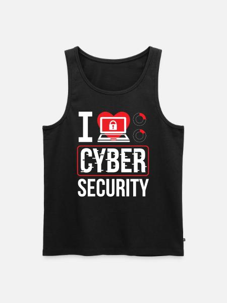 I love Cybersecurity Hack Hacker IT Security - Men's Premium Organic Tank Top - black