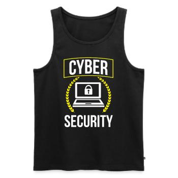 Cybersecurity Hacking Hack Hacker IT Security - Men's Premium Organic Tank Top - black - Front - Michal (187cm)