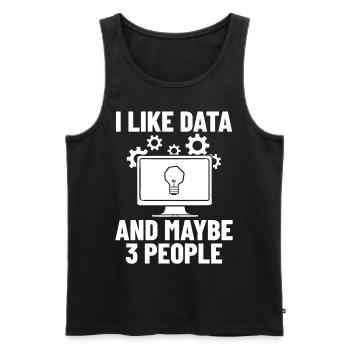 Software Development Software Developer Developer - Men's Premium Organic Tank Top - black - Front - AI Model Male 178 light (178cm)