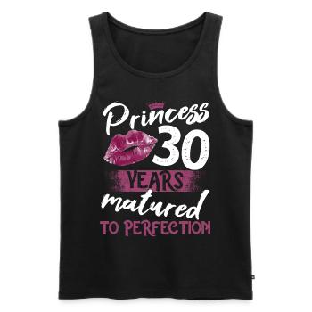 30 year old girl 30 bday Princess 30 birthday - Men's Premium Organic Tank Top - black - Front - AI Model Male 178 light (178cm)
