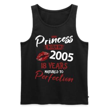 18th birthday 18 years perfection Princess 2005 - Men's Premium Organic Tank Top - black - Front - AI Model Male 178 light (178cm)