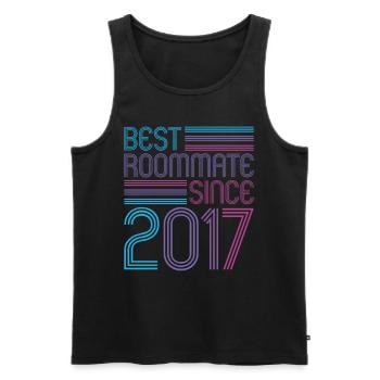 Best roommate since 2017 love your roomates - Men's Premium Organic Tank Top - black - Front - AI Model Male 178 light (178cm)