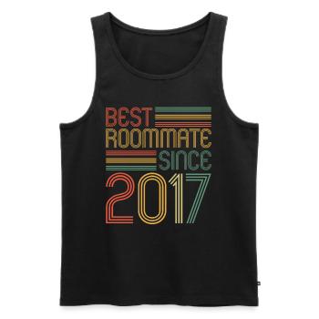Best roommate since 2017 love your roomates - Men's Premium Organic Tank Top - black - Front - AI Model Male 178 light (178cm)