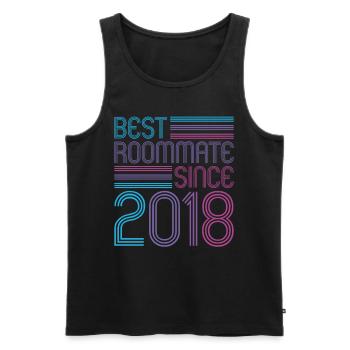 Best roommate since 2018 love your roomates - Men's Premium Organic Tank Top - black - Front - AI Model Male 178 light (178cm)