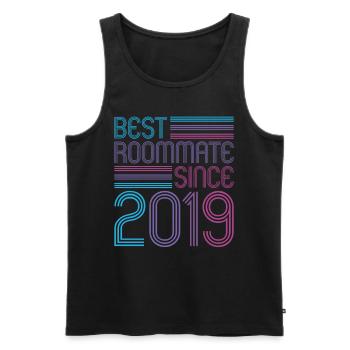 Best roommate since 2019 love your roomates - Men's Premium Organic Tank Top - black - Front - AI Model Male 178 light (178cm)