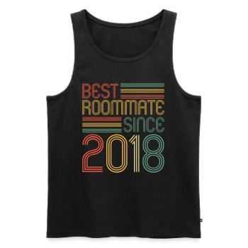 Best roommate since 2018 love your roomates - Men's Premium Organic Tank Top - black - Front - AI Model Male 178 light (178cm)
