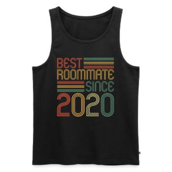 Best roommate since 2020 love your roomates - Men's Premium Organic Tank Top - black - Front - AI Model Male 178 light (178cm)