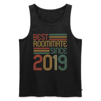 Best roommate since 2019 love your roomates - Men's Premium Organic Tank Top - black - Front - AI Model Male 178 light (178cm)
