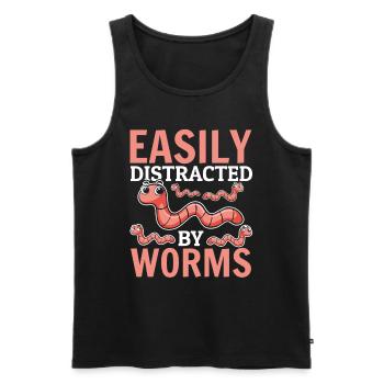 Compost Worm Farmer Worm Lover - Light of - Men's Premium Organic Tank Top - black - Front - AI Model Male 178 light (178cm)