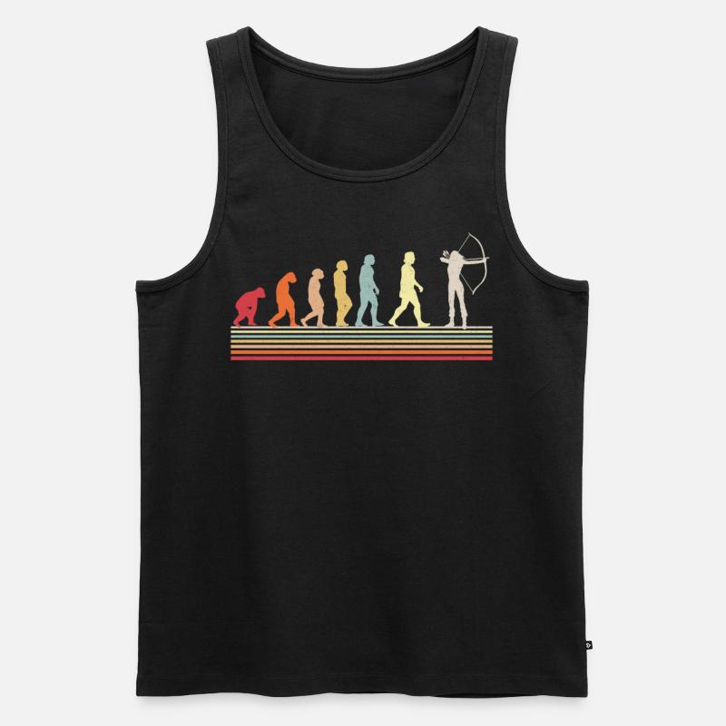 Archery Bow Archer Evolution Girl - Männer Premium Bio Tank Top - Schwarz