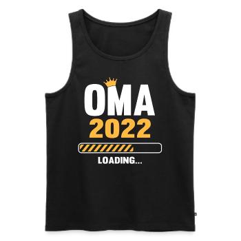 Oma 2022 Loading Schwangerschaftsankündigung - Männer Premium Bio Tank Top - Schwarz - Vorne - AI Model Male 178 light (178cm)