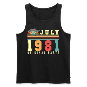 Geboren Im Juli 1981 - Männer Premium Bio Tank Top - Schwarz - Vorne - Michal (187cm)