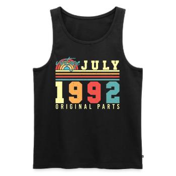 30 Lebensjahr Juli 1992 - Männer Premium Bio Tank Top - Schwarz - Vorne - Michal (187cm)