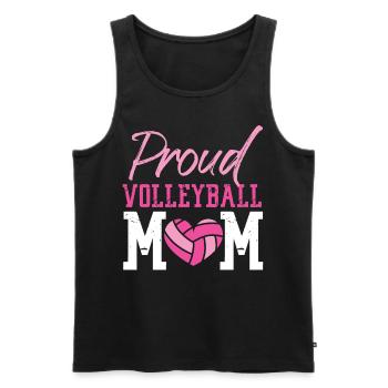Joueuse de volleyball Équipe Maman Mère - Débardeur bio Premium Homme - noir - Devant - Michal (187cm)
