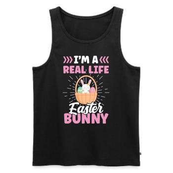 Je suis un vrai lapin de Pâques Pâques Pâques - Débardeur bio Premium Homme - noir - Devant - AI Model Male 178 light (178cm)