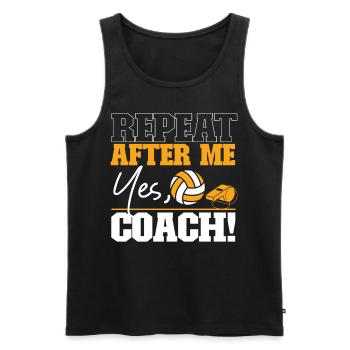 Volleyball Player Team Coach - Men's Premium Organic Tank Top - black - Front - Michal (187cm)
