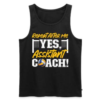 Volleyball Player Team Assistant - Men's Premium Organic Tank Top - black - Front - Michal (187cm)