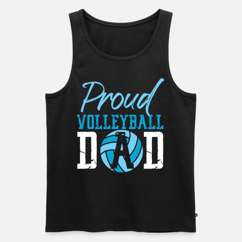 Volleyball Player Team Dad Father - Männer Premium Bio Tank Top - Schwarz