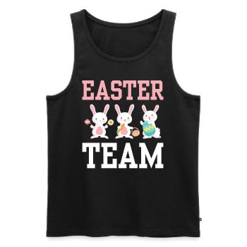 Équipe de Pâques Easter Easter Easter Easter Egg Lapin de Pâques - Débardeur bio Premium Homme - noir - Devant - AI Model Male 178 light (178cm)