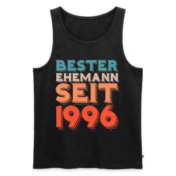 Bester Ehemann Seit 1996 - Männer Premium Bio Tank Top - Schwarz - Vorne - Michal (187cm)