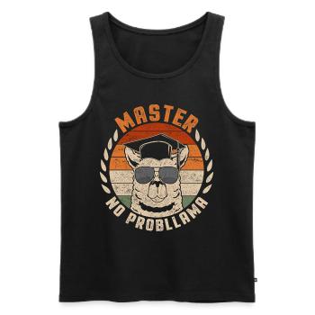 Vintage Master No Probllama Für Master Absolvent - Männer Premium Bio Tank Top - Schwarz - Vorne - AI Model Male 178 light (178cm)