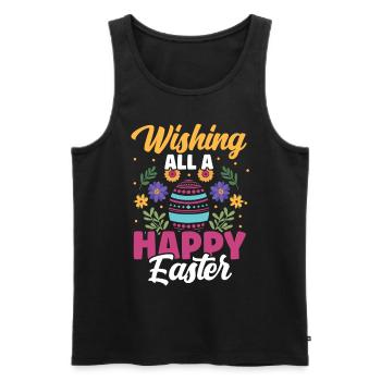 Wish everyone a Happy Easter Easter Easter Easter - Men's Premium Organic Tank Top - black - Front - Michal (187cm)