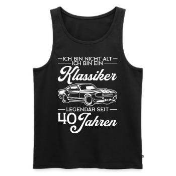 40. Geburtstag Klassiker Geschenk 40 Männer - Männer Premium Bio Tank Top - Schwarz - Vorne - Michal (187cm)