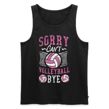Volleyball Player Team Sorry Can't - Men's Premium Organic Tank Top - black - Front - Michal (187cm)