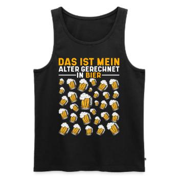 Das Ist Mein Alter In Bier 30ter 30. Geburtstag - Männer Premium Bio Tank Top - Schwarz - Vorne - Michal (187cm)