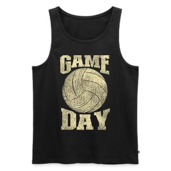 Volleyball Player Team Vintage - Männer Premium Bio Tank Top - Schwarz - Vorne - Michal (187cm)