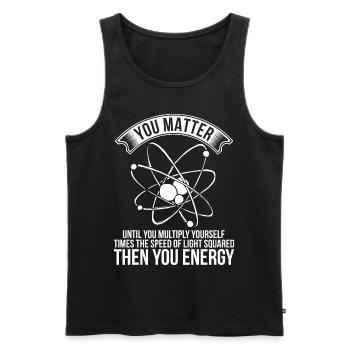 You Matter Until You Multiply - Männer Premium Bio Tank Top - Schwarz - Vorne - AI Model Male 178 light (178cm)