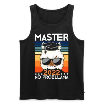 Master 2022 No Probllama Spruch Master - Männer Premium Bio Tank Top - Schwarz - Vorne - AI Model Male 178 light (178cm)