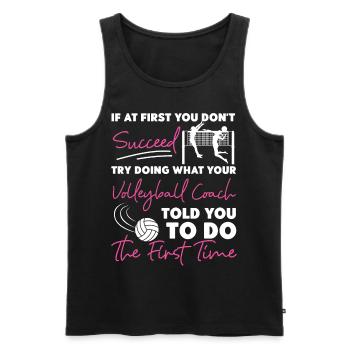 Volleyball Player Team Coach If At - Männer Premium Bio Tank Top - Schwarz - Vorne - Michal (187cm)