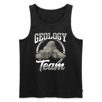 Geology Team Profession Geologist Geology Student - Men's Premium Organic Tank Top - black - Front - AI Model Male 178 light (178cm)