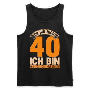 Geschenk 40 jährige Männer Vierzigster Geburtstag - Männer Premium Bio Tank Top - Schwarz - Vorne - Michal (187cm)