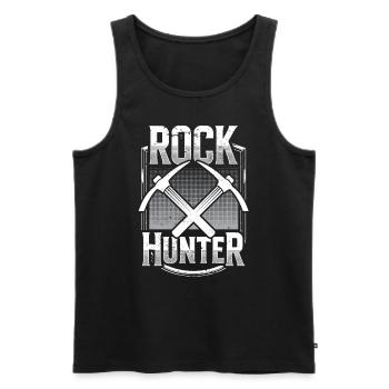 Rock Hunter Geologist Geology Geology Student - Men's Premium Organic Tank Top - black - Front - AI Model Male 178 light (178cm)