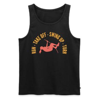 Stabhochspringer Für Stabspringen - Männer Premium Bio Tank Top - Schwarz - Vorne - AI Model Male 178 light (178cm)