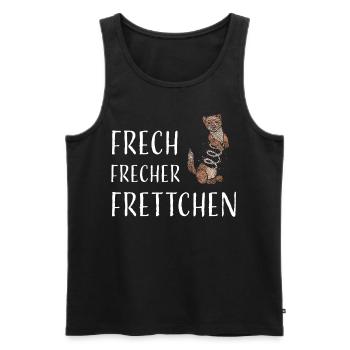Frettchenliebhaber Frettchenbesitzer - Männer Premium Bio Tank Top - Schwarz - Vorne - AI Model Male 178 light (178cm)
