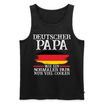 Deutscher Papa Vater Deutscher Deutschland - Männer Premium Bio Tank Top - Schwarz - Vorne - Michal (187cm)