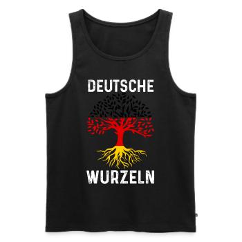Deutschland Deutscher Deutsches Deutschland - Männer Premium Bio Tank Top - Schwarz - Vorne - Michal (187cm)