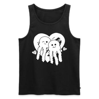 Quallen Herz Quallen Herzen Quallen Quallen - Männer Premium Bio Tank Top - Schwarz - Vorne - AI Model Male 178 light (178cm)