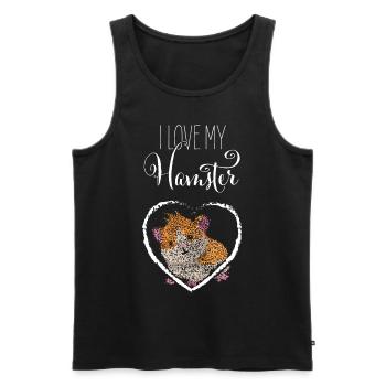 Hamster amoureux Hamster - Débardeur bio Premium Homme - noir - Devant - AI Model Male 178 light (178cm)