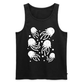 Quallen Aquarium Quallen Quallen Quallen - Männer Premium Bio Tank Top - Schwarz - Vorne - AI Model Male 178 light (178cm)